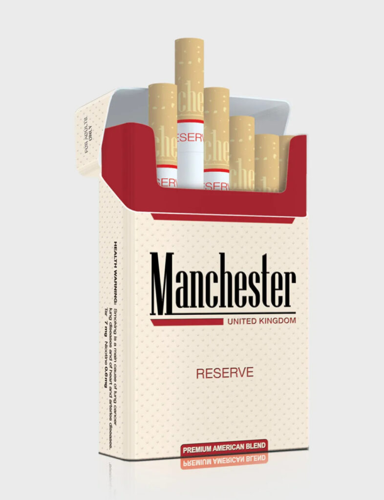 Manchester United Kingdom Reserve Cigarettes - 1 Carton (10 Packs) [SKU SS-218]