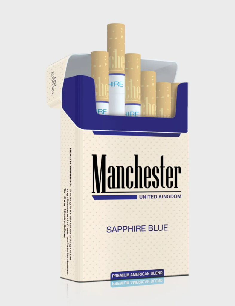 Manchester United Kingdom Sapphire Blue Cigarettes - 1 Carton (10 Packs) [SKU SS-232]